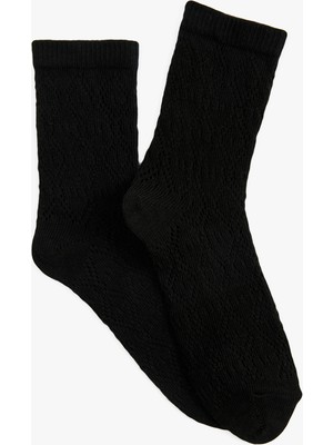 Koton Dokulu Pamuklu Soket Çorap