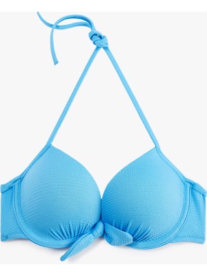 Koton Kalp Yaka Dokulu Fiyonklu Push-Up Bikini Üstü