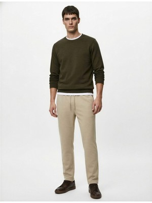 Koton Pamuklu Uzun Kollu Şardonlu Bisiklet Yaka Erkek Basic Sweatshirt