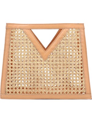 Gönderi(r) Kadın Açık Taba  Hasır Örgülü El Çantası