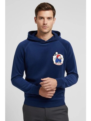 Sabri Özel Giotelli Saks Regular Fit Kapüşonlu Erkek Sweatshirt