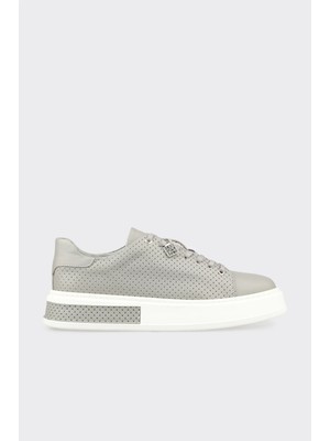 Elle Gri Deri Erkek Spor Ayakkabı