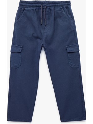 Koton Pamuklu Beli Bağcıklı Gabardin Kargo Pantolon