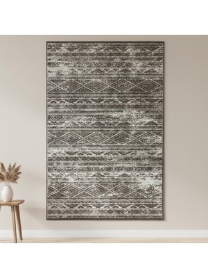 Ottofis Laura Koleksiyonu 4 Metrekare 150x230cm Bej Renk Akrilik Iplik Saçaksız Makine Dokuma Salon Mutfak Yatak Odası Halısı