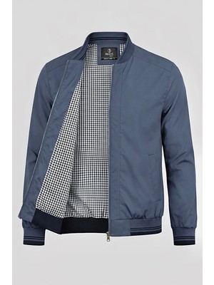 Regos Erkek Füme Bonded Kumaş Regular,rahat Kalıp Hakim Yaka Mevsimlik Yazlık Mont