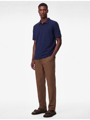 Koton Pamuklu Kısa Kollu Pike Kumaş Düğmeli Polo Yaka Slim Fit Tişört