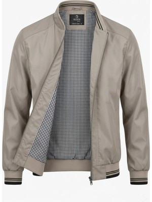 Regos Erkek Vizon Bonded Kumaş Regular,rahat Kalıp Hakim Yaka Mevsimlik Yazlık Mont