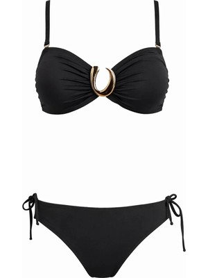 Sailor Moda Straplez Aksesuarlı Askılı Bikini Takım