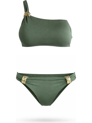 Sailor Moda Tek Omuz Özel Tasarım Bikini Takım