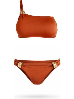 Sailor Moda Tek Omuz Özel Tasarım Bikini Takım