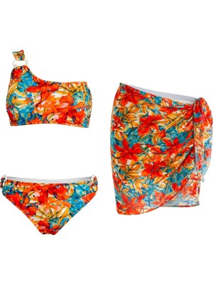 Sailor Moda Tek Omuz Halkalı Bikini Takım