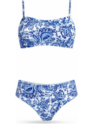 Sailor Moda Straplez Kısa Pareolu Bikini Takım