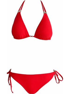 Sailor Moda Üçgen Boncuklu Ipli Bikini Takım