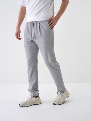 Xint Erkek Gri Doğal Dökümlü Regular Fit Jogger