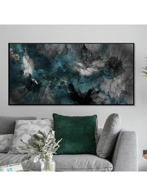 Şehzat Soyut Sanat Duvar Boy Dekoratif Ahşap Kanvas Tablo