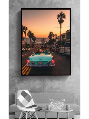 Şehzat Manzara Temalı Dekoratif Ahşap Kanvas Tablo