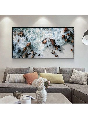 Şehzat Soyut Sanat Duvar Boy Dekoratif Ahşap Kanvas Tablo