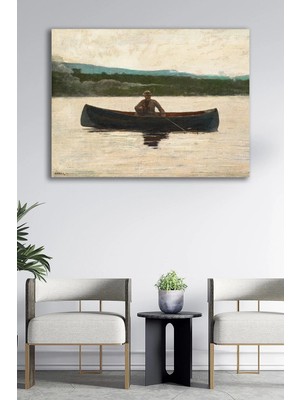 Şehzat Kanvas Tablo Resim Balıkçı Yağlıboya Dekoratif Duvar Tablosu