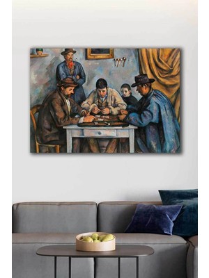 Şehzat Kart Oynayanlar - Paul Cezanne Ünlü Ressamlar Kanvas Tablo