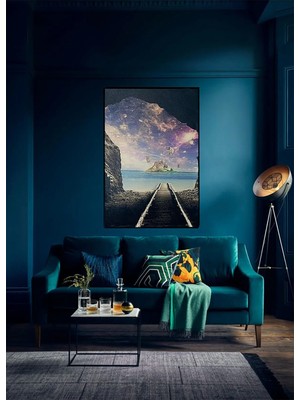 Şehzat Manzara Desenli Ahşap Kanvas Tablo