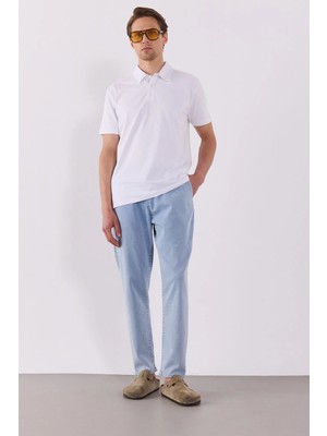 Vena David Sky Blue Beli Lastikli Slim Fit Jogger Pantolon-Sky Blue