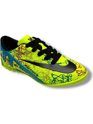 Walked 037-26 Erkek Halı Saha Ayakkabı Sarı Siyah