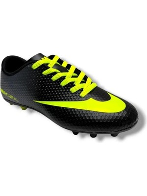 Walked 401-26 Çocuk Çivili Halı Saha Krampon Siyah Sarı 36-39