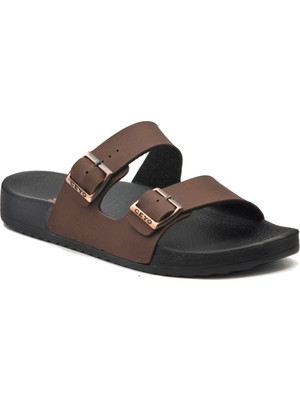 Ceyo Bahama-10 Erkek Terlik Kahverengi Antibakteriyel Poliüretan Taban ile Konforlu Kullanım