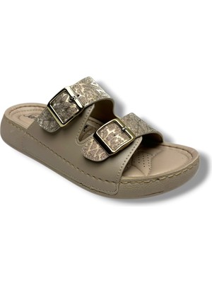 Serra 4005-1-26 Siimli Baskı Deri Çift Tokalı Anatomik Kadınterlik