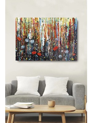 Şehzat Soyut Renkli Şekiller Dekoratif Kanvas Duvar Tablosu Ev Ofis Hediyelik Tablo