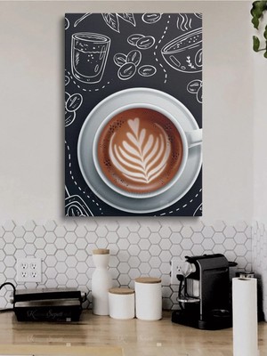 Şehzat Cafe Caffe Cafeler Kahve Büfe Büfeler Için Abstract Trend Dekoratif Kanvas Canvas Tablo Tablolar