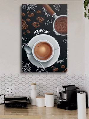 Şehzat Cafe Caffe Cafeler Kahve Büfe Büfeler Için Abstract Trend Dekoratif Kanvas Canvas Tablo Tablolar