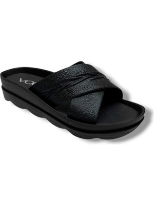Voga 1700-130-26 Sıvama Deri Anatomik Fashion Çapraz Kadın Terlik