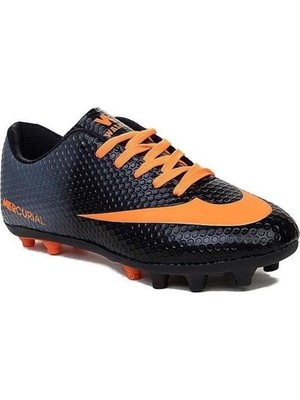 Walked 401-26 Erkek Halı Saha Çivili Krampon Siyah Turuncu