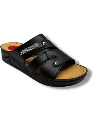 Serra 1135-26 Anatomik Masaj Taban Taşlı Tokalı Kadın Terlik