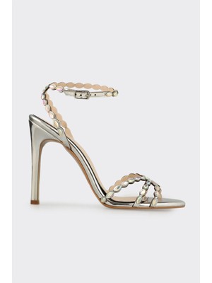 Elle Lame Kadın Yüksek Topuk Sandalet