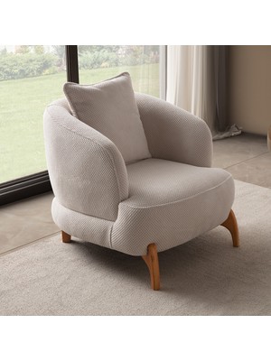 Eymense Gloria Berjer Tekli Koltuk Bej