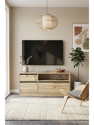 Robin Home Diego Tv Ünitesi Tv Sehpası 120CM Keçe-Siyah Dg7-Kl