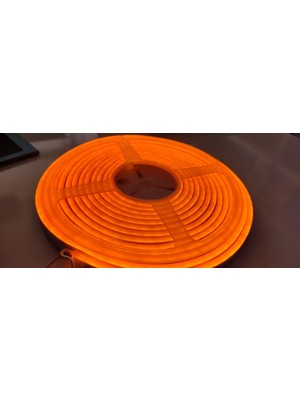 Cata 12V Amber Neon Led Flexible 5 Metre Plastik Materyal Enerji Tasarruflu Modern Aydınlatma