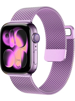 Nezih Case Apple Watch 5/6/7/8/9/10/se/ultra/ultra2 44/45/49MM Seri 10/11 46MM Mıknatıslı Metal Kordon