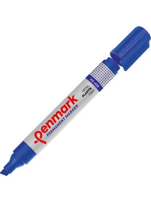 Penmark Permanent Marker Kalem Kesik Uç Mavi Hs406-02 (12 Li Paket)
