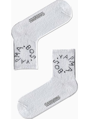 Carnaval Socks Just Say No To Bullshit Yazılı Desenli Renkli Spor Çorap