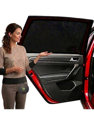 Markaflex 2 Adet Araba Oto Yan Cam Arka Cam Güneşlik Perde Kumaş Perde Güneşlik