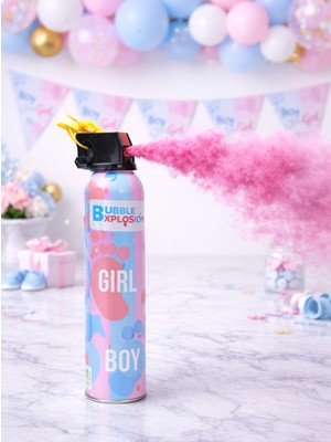 Parti Adresi Cinsiyet Belirleme Partisi Cinsiyet Belirleme Tüpü Baby Shower Toz Boya Tüpü Pembe