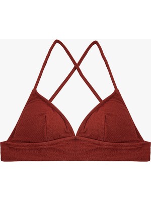 Koton Çapraz Askılı Dokulu Bralet Bikini Üstü