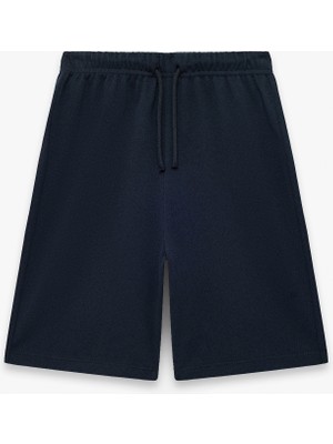Koton Beli Lastikli Pamuk Karışımlı Dokulu Basic Şort