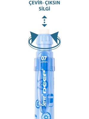 Serve Versatil Kalem (Mekanik Kurşun Kalem) Deep 0.7 Mm Kahve - Donut Gök Mavi SV-DEEP-07-TGM