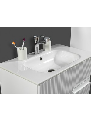 ACA Tasarım Vega 80CM Banyo Dolabı Takımı Boy Dolaplı