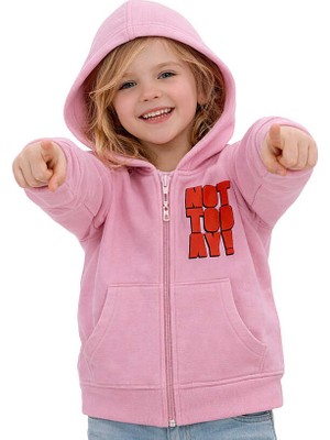 Hupalupa Store Hupalupa Kapüşonlu Sweatshirt Pembe Not Today 5-6 Yaş