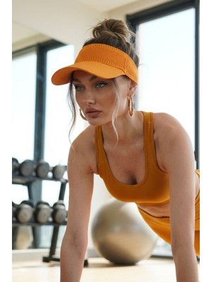 Ritagarcia Kadın Triko Esnek Vizör Şapka - Tenis, Koşu ve Spor Güneşliği